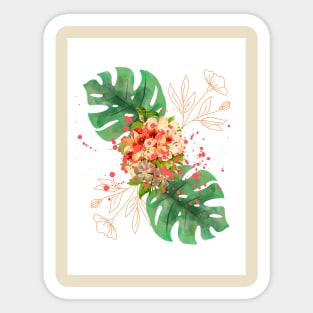 Flower print Sticker